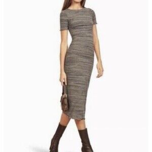 Reformation Perry Knit Midi Dress Gray Size XL